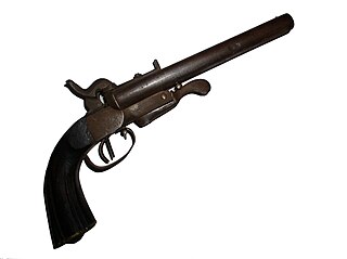 <span class="mw-page-title-main">Howdah pistol</span> 19th-century handgun used in colonies of the British Empire