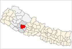 map of Rolpa, Nepal