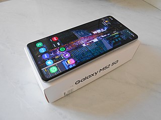 <span class="mw-page-title-main">Samsung Galaxy M52 5G</span> Android smartphone manufactured by Samsung Electronics