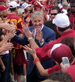 Pete Carroll leads the Trojans through the "Trojan Walk"