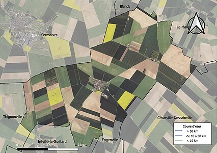 Carte orthophotogrammétrique de la commune.