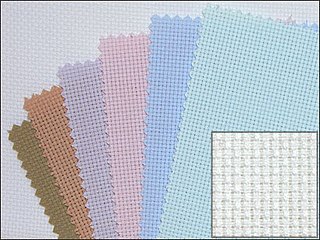 <span class="mw-page-title-main">Aida cloth</span> Plain or basket weave cloth for use in needlework