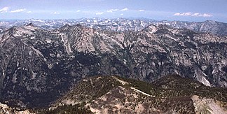 Teil der Bitterroot Range in Montana, Blick von El Capitan nach Norden