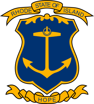 <span class="mw-page-title-main">Coat of arms of Rhode Island</span> Official emblem of Rhode Island