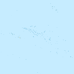 Mapa konturowa Polinezji Francuskiej, po lewej znajduje się punkt z opisem „Papeete”