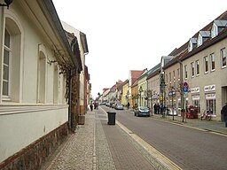 Hauptstrasse i Gransees historiska stadskärna.