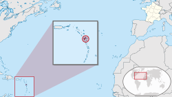 Location in the Lesser Antilles