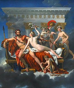 Mars avvæpnet av Venus (1824) av Jacques-Louis David