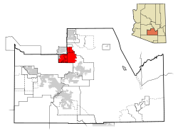 Location of Santan in Pinal County, Arizona