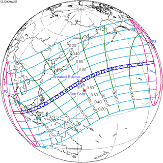 <span class="mw-page-title-main">Solar eclipse of May 22, 2096</span> Total eclipse