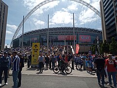 Sheffield Wednesday and Barnsley fans outside Wembley.jpg