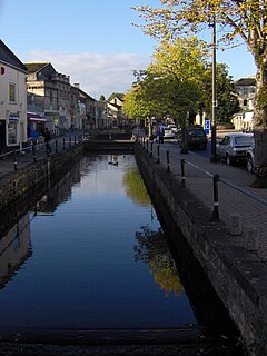 River Somer River in Somerset, England