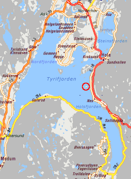 Kaart van Utøya