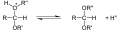 de: Bildung von Vollacetalen aus Halbacetalen, Schritt 4; en: Formation of acetals starting from hemiacetals, step 4