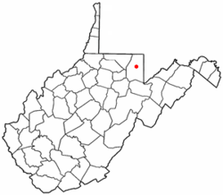 Location of Albright, West Virginia