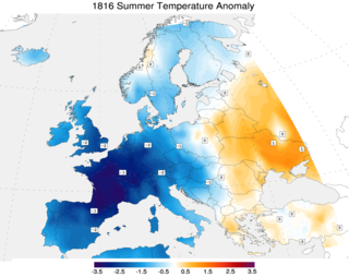 <span class="mw-page-title-main">Year Without a Summer</span> 1816 volcanic winter climate event