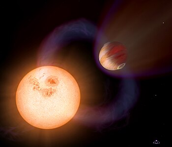 Artist's impression of an ultra-short-period planet