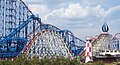 Part of the Big Dipper with Infusion behind it and the Pepsi Max Big One dwarfing both of them in the background.