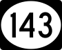 Route 143 marker