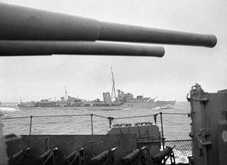 HMS <i>Kashmir</i> (F12) Destroyer of the Royal Navy