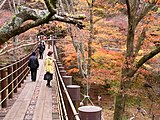 花貫渓谷の汐見滝吊り橋