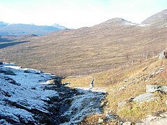 Fresh snow melting in the sun