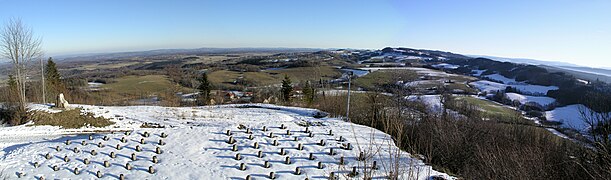 Vue panoramique depuis le belvédère du mont Mahoux.