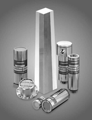 <span class="mw-page-title-main">Scintillator</span> Material which glows when excited by ionizing radiation