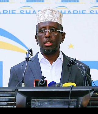 <span class="mw-page-title-main">Sharif Sheikh Ahmed</span> President of Somalia from 2009 to 2012