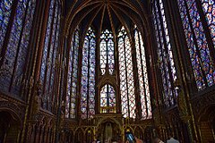 13th-century stained-glass windows in Sainte Chapelle, Paris