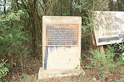 Historical marker at the site