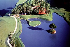 "Island Green" par-3 17th hole at
The Players Championship. TournamentPlayersClub Sawgrass17thHole.jpg