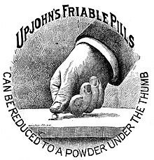 Logo of Upjohn Pill & Granule, later The Upjohn Company Upjohn's Friable Pills.jpg