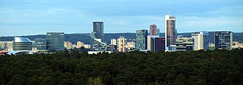 Modern Vilnius from a distance