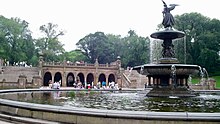 Angel of the Waters Fountain and Bethesda Terrace, Central Park, NYC.jpg