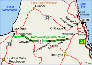 <span class="mw-page-title-main">Gulf Developmental Road</span> Highway in Queensland, Australia