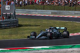 Hamilton im F1 W10 beim Ungarn-GP