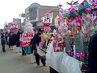 In India, ta'ziya symbolizes Husayn's bier