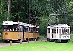 RET-bijwagen 1050 (met motorwagen 536) en Arnhemse motorwagen 76.