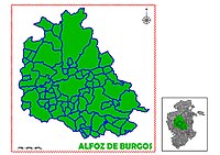 Eskualdearen mapa, udalerrika zatiturik.