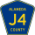 County Road J4 marker