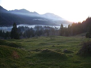 Blick vom Hauptort ins Tal