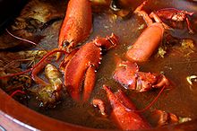 Caldera de llamantol (European lobster as main ingredient) Caldereta.jpg