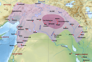 <span class="mw-page-title-main">Mitanni</span> Ancient Hurrian-speaking state in northern Syria and southeast Anatolia