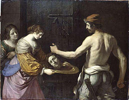 Salomé recevant la tête de saint Jean du Guercino.