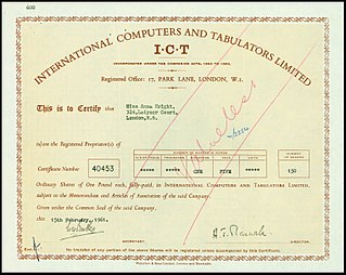 <span class="mw-page-title-main">International Computers and Tabulators</span>