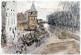 Omgeving Jekertoren. Aquarel van Anthony Gross, 1944