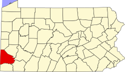 Map of Washington County, Pennsylvania