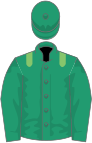 Emerald green, light green epaulets