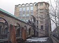 Rear view of the Mayer facade with the arcades in the courtyard before reconstruction